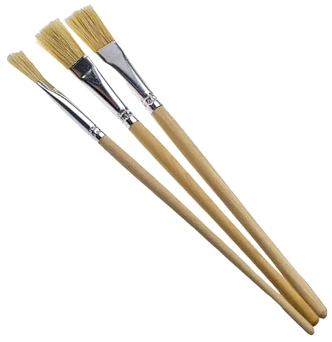 DD Composite Lackpinsel Set solide Pinselserie mit guter Farbaufnahme, Farbhaltevermögen und geringer Quellung, verzinkte Zwinge, Pinsel bitte wählen:10/12/14mm (3 Stück)