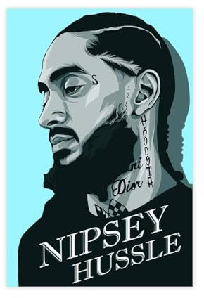 yiili Nipsey Hussle HD-Poster (16) Leinwand-Poster, Schlafzimmer-Dekor, Sportlandschaft, Büro, Raumdekoration, Geschenk, ungerahmt, 30 x 45 cm