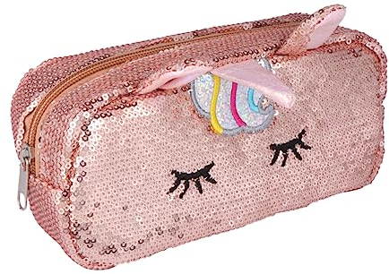 NUOBESTY Glitzertasche Für Schreibwaren Süßes Federmäppchen Mit Pailletten Multifunktionale Bleistifttasche Für Die Schule Zufällige Farbe