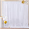 Lot de 2 rideaux de fond 1,5 x 2,45 cm - Blanc - Pour mariage, fête, 100 % polyester - Sans plis - Fond blanc - Pour anniversaire, baptême, douche de bébé, mariée, douche