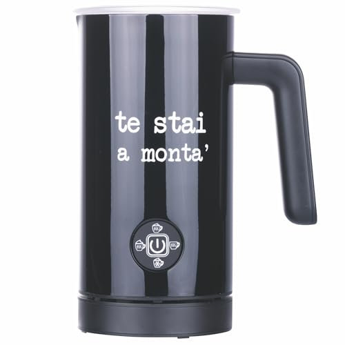 Cappuccinatore in acciaio inox, monta e scalda, 500W, nero, S.P.Q.eRe