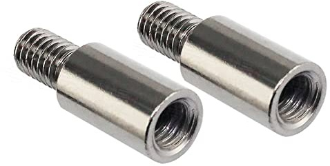 2 Pieces Chrome Arcade Joystick Shaft Extender Game Controller Joystick Extension Rod Screw for SANWA/Seimitsu Joystick