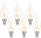Hcnew E14 Dimmbar Kerze LED Lampe für Kronleuchter, 6W(Max.6.5W) 806 Lumen ersetzt 60 Watt,2700K Warmweiß Vintage LED Filament Glühlampen,Milchglas,6 Stück