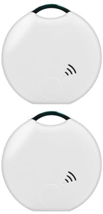1PCS/2PCS/4PCS Tuya Buscador de Objetos Bluetooth, Tracker Smart Tag de billeteras Luggage Dog Anti-Prass Compatible con iOS y Android Wireless Locator Localizador de Objetos Bluetooth (White, 2PCS)