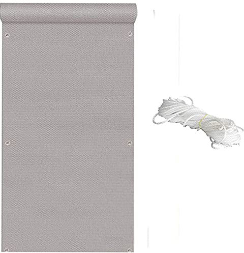 Brise-vue imperméable anti-UV avec fixations Gris clair 1 x 6 m