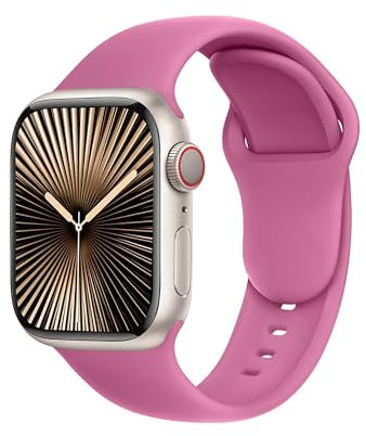 SRena SBC1B pour Bracelet Apple Watch Ultra 2/Ultra/SE/Series10 9 8 7 6 5 4 3(49mm 46mm 45mm 44mm 42mm 41mm 40mm 38mm) Sport,Femme-Style Original&Compatibilité Universelle,Rose Ladies