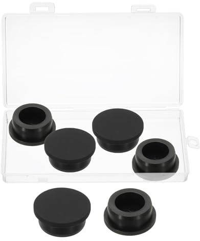 QUARKZMAN 6 Stück Gummistopfen Lochstopfen Weiche Flexible Stopfen Silikonstopfen mit Box für 32-33 Loch, Schwarz