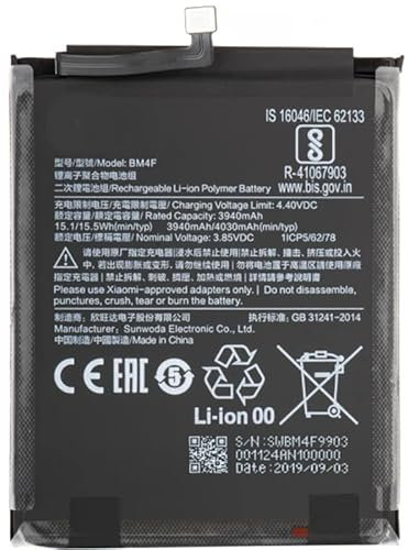 SPES Origianl Ersatzakku für Xiaomi Mi A3 / Mi 9 Lite Ersatz Akku 4030mAh BM4F