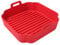 VAZCAN® Molde Silicona Freidora de Aire Redondo – Accesorio Reutilizable para Air Fryer Compatible con Cecotec, Cosori, Philips – 20 cm – Apto Microondas, Horno y Lavavajillas (Rojo cuadrado)
