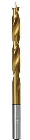 TIBOO DAY Brad Point Wood Drill Bits 5mm (13/64) Brad Point Drill | High Speed Steel, Double Flutes Design Metric Brad Point Drill Bits for Woodworking Soft & Hard Woods MDF Acrylic