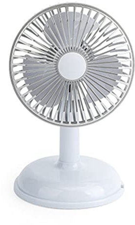 Zerodis Small Electric Fan, Portable Retro Vintage Desk Fans for Home Office Classroom Simple USB Charging Little Fan with Removable Cover Ideal for Use with Vintage Desk (Light Blue)