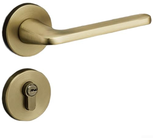 UrbanHui Modern Magnetic Door Lock Zinc Alloy Construction For Interior Wooden Doors With Silent Operation And Standard Backset Installation(E)