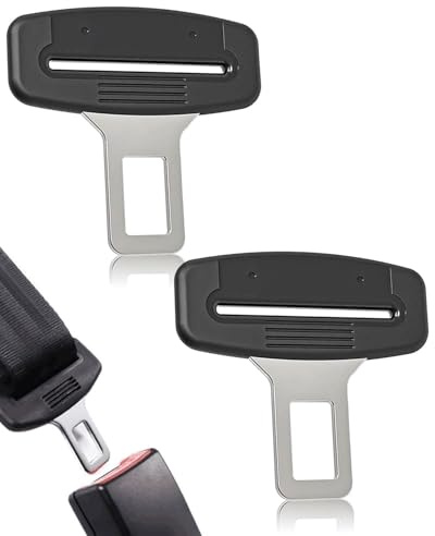 WINXMIN Universal Sicherheitsgurt Clip aus Zinklegierung,Gurtschloss Adapter für Haustiere, 2-teiliges Set für Innenraum von PKW und LKW,Kompatibel mit den Meisten Fahrzeugen