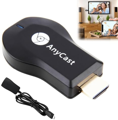 Chromecast 4K Wireless Adapter for TV, Wireless Display Adapter, WiFi 4K 1080P Mobile Screen Mirroring Receiver Dongle, Wirelesss Dongle for iPhone Mac i-OS Android to TV Projector