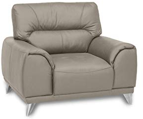 Mivano Sessel Frisco / Polstersessel in Lederoptik passend zum 2er und 3er Sofa Frisco / Sofagarnitur / 112 x 92 x 96 / Hellbraun