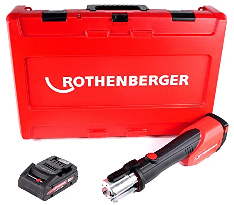 Rothenberger ROMAX 4000 - Pressatrice elettrica a batteria, 18 V, agli ioni di litio, con batteria da 4 Ah, senza caricatore