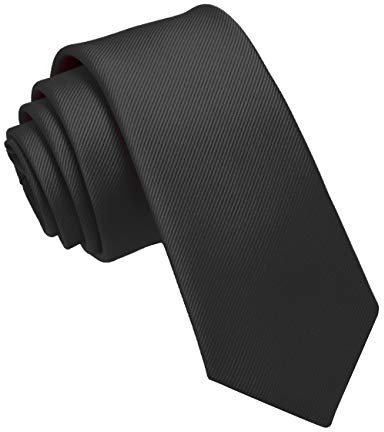 JEMYGINS Cravate Homme Noir en Soie 6CM Étroit Slim Plusieurs Couleurs Disponibles Décontractée Compris Boîte(12)