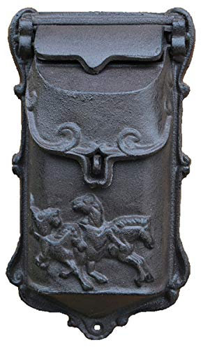 TentHome Boîte aux Lettres Murale en Fonte avec Figure de Cheval pour Maison de Campagne
