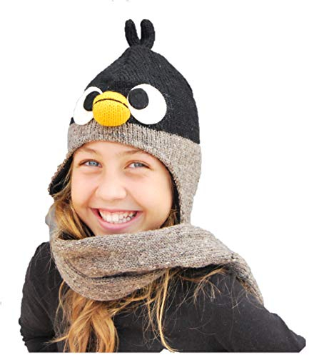 Tiermütze mit Schal und Handschuh Moon Bird Angry Bird - Kinder