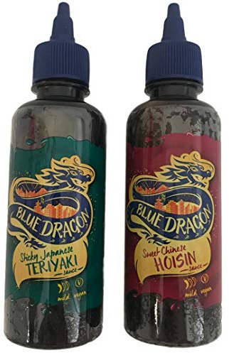 Blue Dragon 2 Flavour Bundle - Sweet Chinese Hoisin and Sticky Japanese Teriyaki 250ml (one of Each)