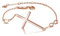 EVER FAITH Bracelet Réglable Femme Mariage Argent 925 Pendentif Croix Cœur Infini Cadeau Couleur Or Rose