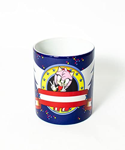 TusPersonalizables Taza y llavero Sonic (Taza - Sonic - Amy rose - videojuego - original para regalos…)