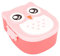 Bento Box, Fiambrera para Niños, Fiambrera Portátil de Plástico con Dibujos Animados de Búho para Niños Pequeños, Materiales Seguros para Alimentos (Rosa)