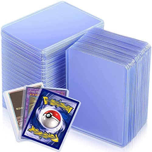 WAIZHIUA 100Pcs 3x4 Top Loaders Clear Card Sleeves, 35pt Rigid Thick 76x101mm Standard Size Toploader Card Protectors for Pokemon MTG Hockey Golf Sports Cards (Pack of 100)