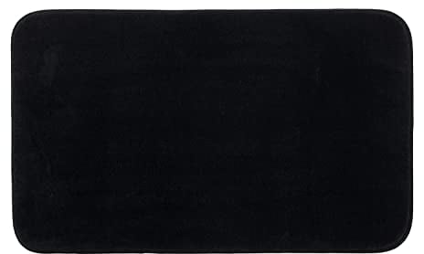 Gözze - Premium Rutschfester Badteppich, RIO, 100% Microfaser, 60 x 100 cm - Schwarz