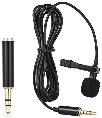 Andoer EY-510A Mini-Laptop, Lavalier-Kondenser, Ansteckmikrofon, Mikrofone, mit Mikrofon, für iPad, Android, Smartphone, digitale Spiegelreflexkamera, Laptop, PC