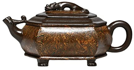 Lila Ton Teekanne Traditionelle yixing lila lehm topf kung fu tee set roh ore lila clay kreative topf form handgefertigte teekanne Teekanne (Size : 230ml/8oz)