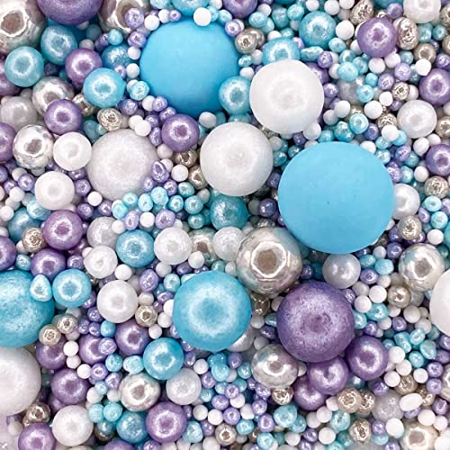 A Pinch Of - Pearls Mix - Twinkle Ice - Cake Topper Sprinkles - 30g Edible Shimmer Ball Cupcake Decorations - Weddings, Christenings & Parties