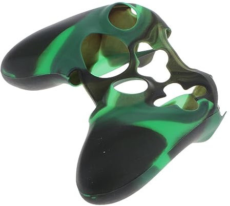 Tiuimk Silikon-Schutzhülle für Xbox 360 Game Controller - Grünschwarz