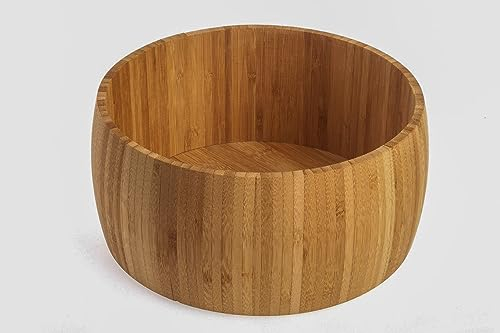 FranquiHOgar - Bol Grande de Bambú BambooNatur - Elegante y Versátil - Antibacteriano y Ecológico para Bol y Frutero, Madera, 23 cm, Bambú