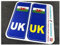 Whamhead Pack of 2 UK WALES Number Plate Badge Travel Stickers, DVLA compliant Cymru