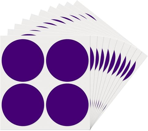 Violett Runde 100 mm Punkte Aufkleber Selbstklebende Markierungspunkte Wasserdicht Klebepunkte Aufkleber Kleine Farbkodierung Etiketten 40 Stück