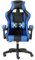 Baroni Home Silla de Gaming Ergonómica con Masajeador Lumbar, Silla de Oficina con Respaldo Reclinable con Cojines Ajustables Reposacabezas y Soporte de Espalda, 50x55x117 cm (Azul)