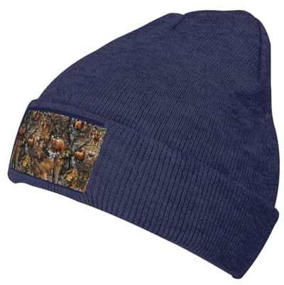 Jagd Hirsch Bär Elch Modischer Erwachsener Strickwolle Hut, Unisex randlose Kappe, ideal für Freizeitkleidung, Jagd Hirsch Bär Elch, One Size, Jagd Hirsch Bär Elch, Einheitsgröße