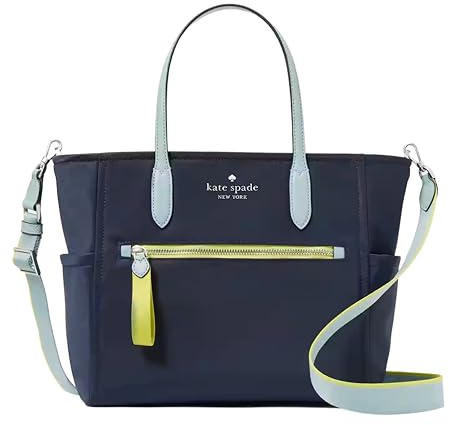 Kate Spade New York Chelsea Colorblock Medium Satchel Nylon Handtasche, Blau