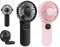Portable Handheld Fan 2 Pack, Foldable Mini Hand Fan USB Rechargeable Battery Operated Fan with 5 Speeds Quiet Small Personal Neck Fan Eyelash Fan for Women Men Office Outdoor Travel Camping