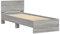 vidaXL Bettgestell, Bettrahmen mit Lattenrost, Bett Gästebett mit Kopfteil, Einzelbett Schlafzimmerbett Schlafzimmermöbel, Grau Sonoma 90x200cm Holzwerkstoff