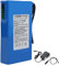 HSSYTZOUL Batteria Lipo Portatile 15000Mah DC 12V Ricaricabile agli Ioni di Litio per Fotocamere Wireless, Videocamere, Lettori MP3, Organo Elettronico,Blu,12V15000mAH