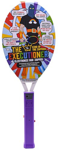 The Executioner Rainbow Electric Fly Swatter Bug Zapper Racket Fly Wasp Mosquito Insect Killer Single Layer Pest Control for Indoor and Outdoor