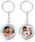 Porte-Clés Personnalisables, Porte-Clés Photo Personnalisé, Porte Cles Tournant Rond Avec Photo, Idée Cadeau Personnalisable Couple Famille Anniversaire Noël Pour Homme, Femme, Petit Ami, Cadeau