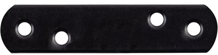 Alberts 824822 Flachverbinder - abger.Enden - schwarz - kunststoffbeschichtet - 19 x 77 x 2 mm | 100er Set