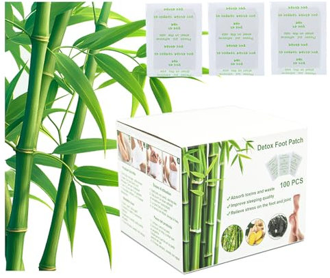 100 Stück Entgiftungspflaster Füße, Detox Fußpflaster Entgiftung, Deep Cleansing Foot Pads mit Natürlicher Formel, Detox Pflaster Fuß zum Stressentlastung & Tiefschlaf, Förderung der Blutzirkulation