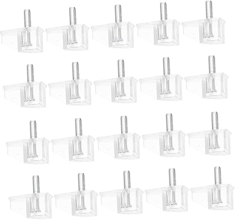 Gadpiparty Lot De 20 Chevilles En Plastique Pour Étagères De Placard 3 Mm Légères Faciles À Transporter Pour Bibliothèques Cuisines