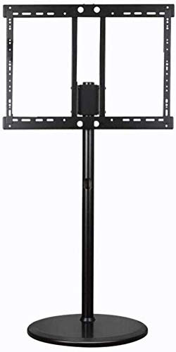 Supporto universale per TV con piano girevole in acciaio inox, supporto da pavimento per TV da 39 a 75 pollici, nero sottile supporto su ruote
