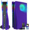 For PS5 Faceplates with Cooling Vents LED Lights, Megadream Cooling Cover Replacement Plates Shell Accessories Anti-Scratch Dustproof with RGB Lights Package for Playstation 5 Disc (Purple)