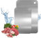 2 Pezzi Tagliere Titanio per Cucina 30x19.5cm, 23.5x14.5cm Multifunzione Tagliere in Acciaio Inox, Doppio Lato per Alimenti Taglieri da Cucina, Antifungino Cutting Board per Carne, Frutta, Verdura